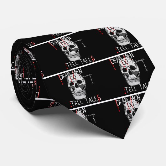 Skull forensic science CSI dode mannen Stropdas (Opgerold)