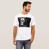 Skull forensic science CSI dode mannen T-shirt (Voorkant volledig)