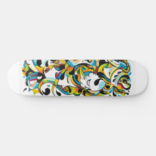 Skull forest-skateboarddeck persoonlijk skateboard (Horizontaal)