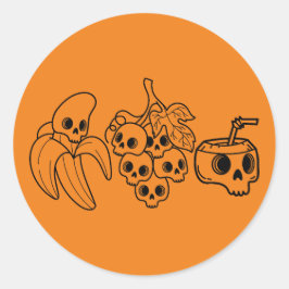 Skull Fruit Halloween Sticker Design