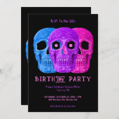Skull Funny Paarse Gotische Verjaardag RIP Naar Ha Kaart (Voorkant / Achterkant)
