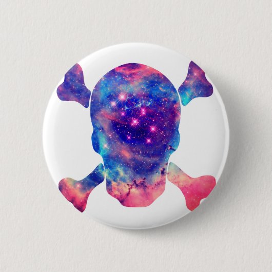 Skull Galaxy Ronde Button 5,7 Cm (Voorkant)