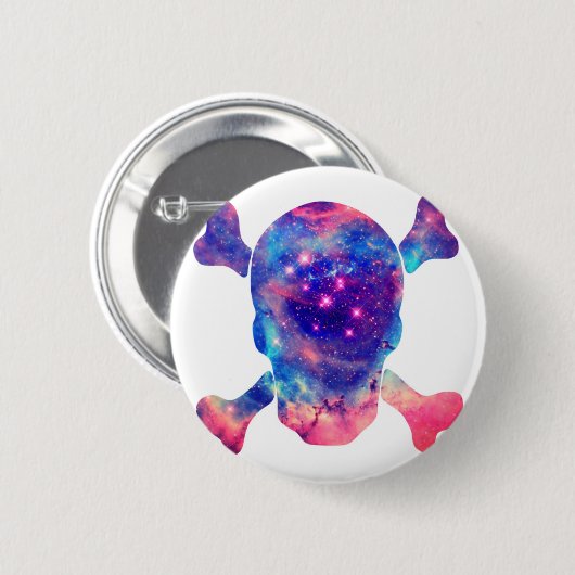 Skull Galaxy Ronde Button 5,7 Cm (Voorkant /achterkant)