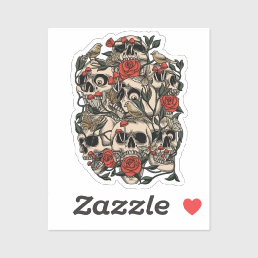 Skull Garden Sticker (Vel)