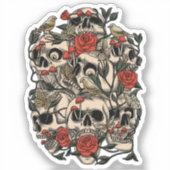 Skull Garden Sticker (Voorkant)