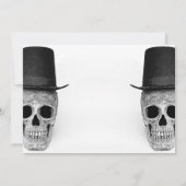 Skull Gay Mr. en Mr Black and White  Retro Save The Date (Achterkant)