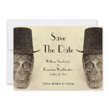 Skull Gay Mr. en Mr.  Retro Sepia Wedding