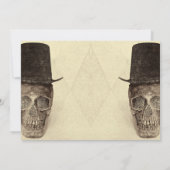 Skull Gay Mr. en Mr.  Retro Sepia Wedding Save The Date (Achterkant)