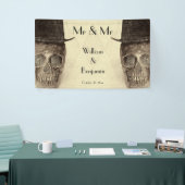 Skull Gay Mr. en Mr.  Retro Sepia Wedding Spandoek (Beurs)
