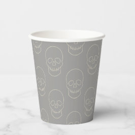 Skull - Ghost Grey and Bone Papieren Bekers