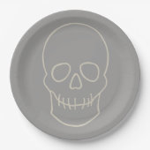 Skull - Ghost Grey and Bone Papieren Bordje (Voorkant)