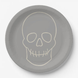Skull - Ghost Grey and Bone Papieren Bordje