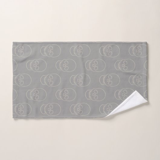 Skull - Ghost Grey and Bone White Bad Handdoek (Handdoek)