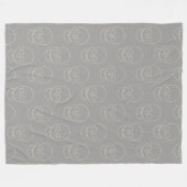 Skull - Ghost Grey and Bone White Fleece Deken (Voorkant (Horizontaal))