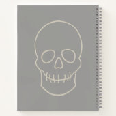 Skull - Ghost Grey and Bone White Notitieboek (Achterkant)