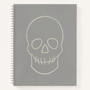 Skull - Ghost Grey and Bone White Notitieboek