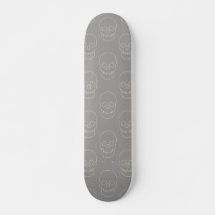 Skull - Ghost Grey and Bone White Persoonlijk Skateboard