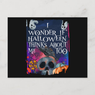 Skull Ghost Halloween denkt ook over mij Briefkaart