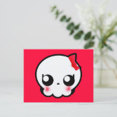 Skull Girl Briefkaart (Staand voorkant)