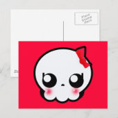 Skull Girl Briefkaart (Voorkant / Achterkant)