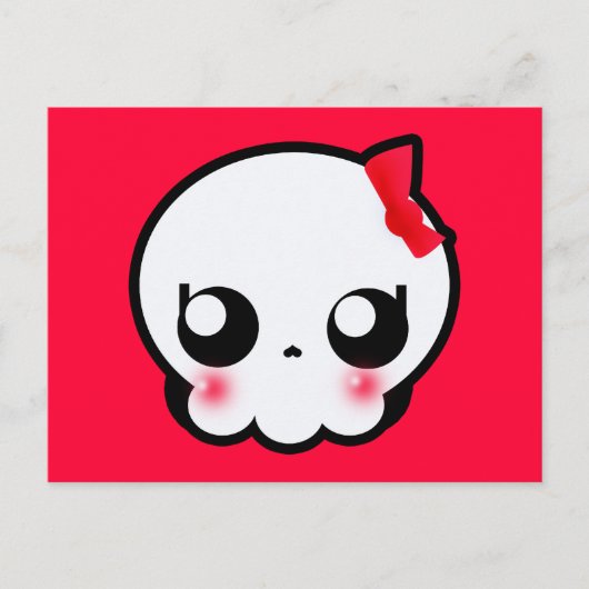 Skull Girl Briefkaart (Voorkant)