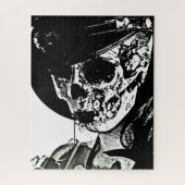 Skull Girl - zwart en wit Legpuzzel (Verticaal)