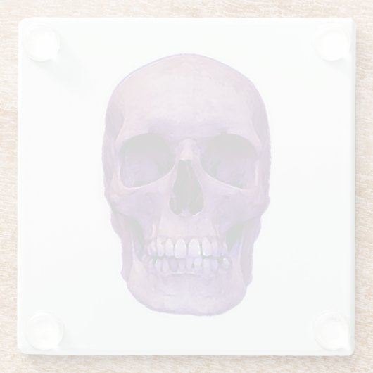 Skull Glazen Onderzetter (Achterkant)