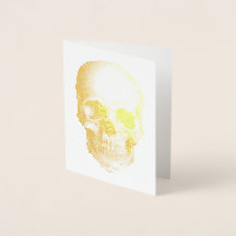 SKULL Gold Foil Note Card