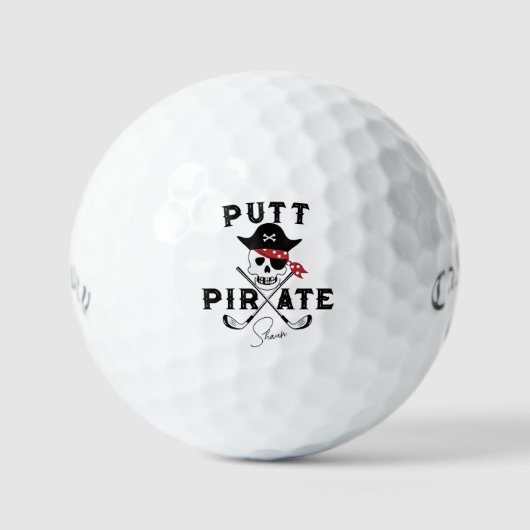 Skull Golf Balls - Putt Pirate Vaderdag Gift Golfballen (Voorkant)