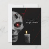 Skull Gothic Bruidsmeisje of Groomsmen Voorstelkaa Kaart (Voorkant)