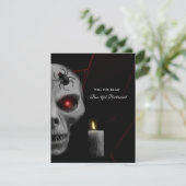 Skull Gothic Bruidsmeisje of Groomsmen Voorstelkaa Kaart (Staand voorkant)