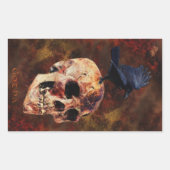 Skull & Gothic Crow Fantasy Art Stickers (Voorkant)