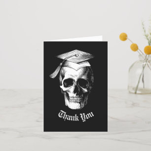 Skull Gothic Graduation Party Radiologie Bedankkaart