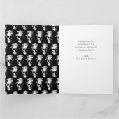 Skull Gothic Graduation Party Radiologie Bedankkaart (Binnen)