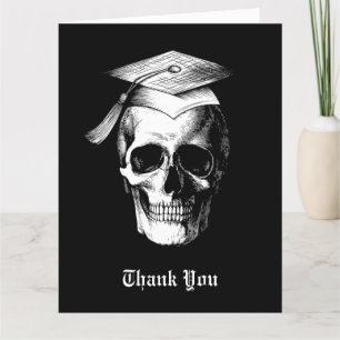 Skull Gothic Graduation Party Radiologie Bedankkaart