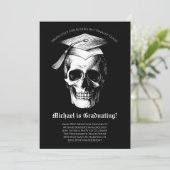 Skull Gothic Graduation Party Radiologie Kaart (Staand voorkant)