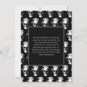 Skull Gothic Graduation Party Radiologie Kaart (Achterkant)