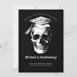 Skull Gothic Graduation Party Radiologie Kaart