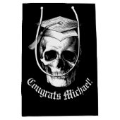 Skull Gothic Graduation Party Radiologie Medium Cadeauzakje (Voorkant)