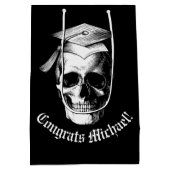 Skull Gothic Graduation Party Radiologie Medium Cadeauzakje (Achterkant)