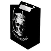 Skull Gothic Graduation Party Radiologie Medium Cadeauzakje (Achterkant Gekanteld)