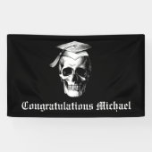 Skull Gothic Graduation Party Radiologie Spandoek (Horizontaal)