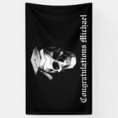 Skull Gothic Graduation Party Radiologie Spandoek (Verticaal)