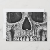 Skull Gothic Grand Opening Black White Tattoo Shop Kaart (Achterkant)