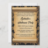 Skull Gothic Halloween Adult Party Kaart (Achterkant)