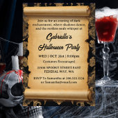 Skull Gothic Halloween Adult Party Kaart