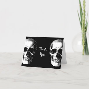 Skull Gothic Halloween Weddenschap Bedankt