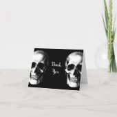 Skull Gothic Halloween Weddenschap Bedankt (Voorkant)