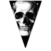 Skull Gothic Halloween Wedding Bunting Vlaggetjes (Tweede vlag)