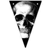 Skull Gothic Halloween Wedding Bunting Vlaggetjes (Eerste vlag)
